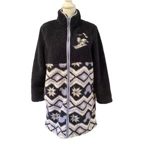 Disney Women's Mickey Mouse Skiing Long Fleece Jacket Small